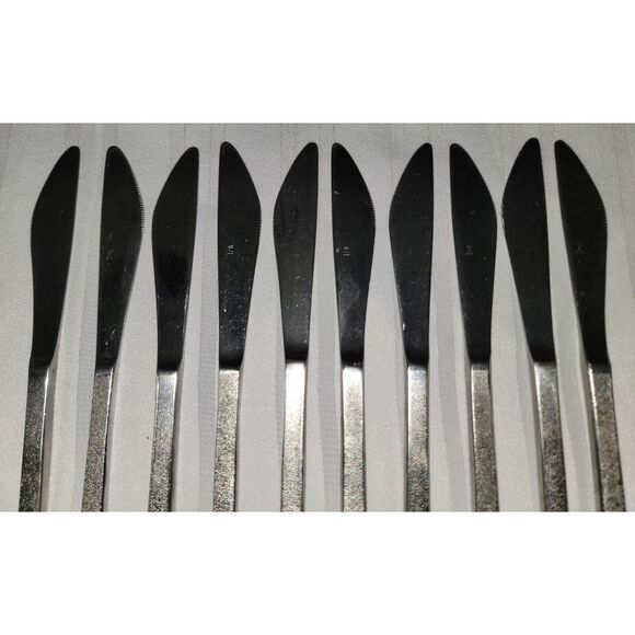 10pc Vintage Eastern Airlines Stainless Steele International Knife Set Flatware - Picture 5 of 6